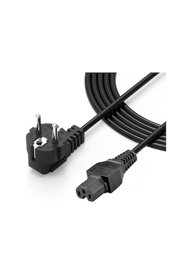C15 Oluklu Power Güç Kablosu - C15 Oyuklu Power Kablo - 1.8 mt