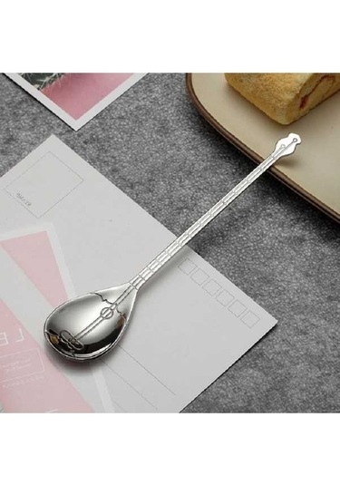 Dancemonkey Kahve Karıştırma Kaşığı Yaratıcı Enstrüman Kaşık, Ahşap Tasarım Metal