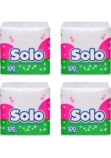 Solo Süper Peçete 100'lü 4 Paket