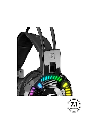 Rampage Styles USB 7.1 Version RGB Oyuncu Mikrofonlu Kulaklık