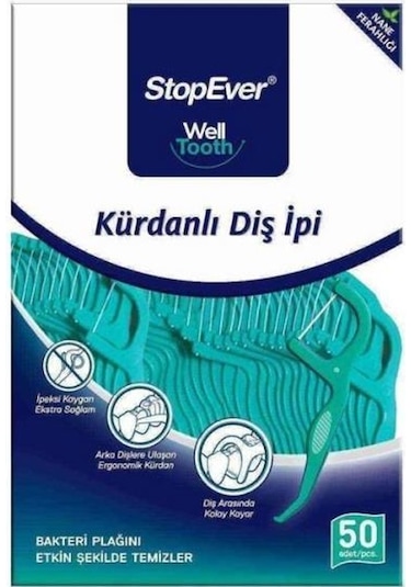 Stopever Kürdanlı Diş İpi 50'lik