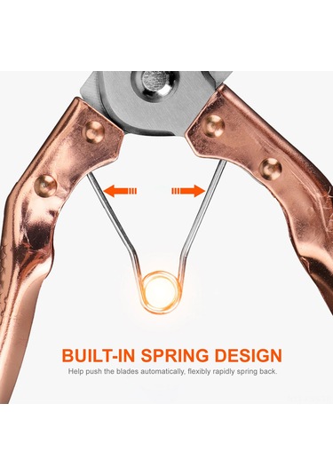 Hfambition Bahçe Ve Çiçek Budama Makası - Paslanmaz Çelik, Yaylı Tasarım, Ergonomik Tutma Kolu