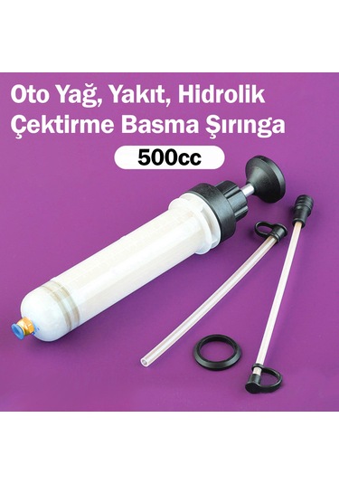 Oto Şırınga Yağ Yakıt Hidrolik Sıvı Çekme Basma Şırınga Enjektör