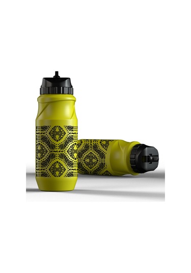 Enlee 650 Ml Dağ Bisikleti Su Şişesi Bpa Içermez Fda Sertifikası Olmadan - Soyut Desen/Sarı