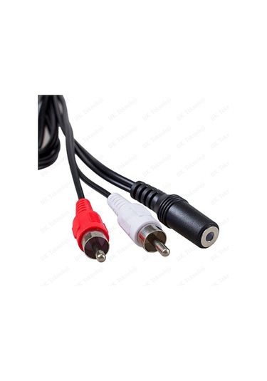 3.5Mm Dişi 2 Rca Erkek Stereo Ses Kablosu 1.5 Metre