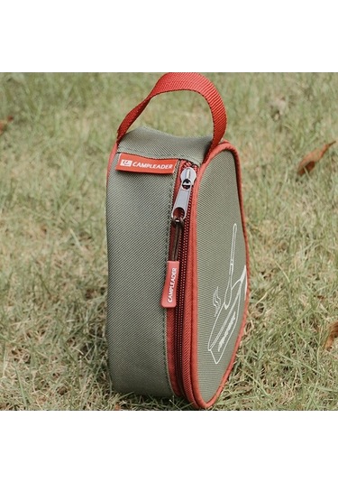 Maoyaya Kampanya & Piknik İçin Sap Kollu Çatal Bıçak Taşıma Çantası - Askeri Yeşil Yeşil