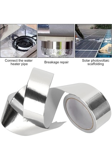 Alüminyum Folyo Bant Yanmaz Kombi Soba Borusu Bandı 48mm X 5m