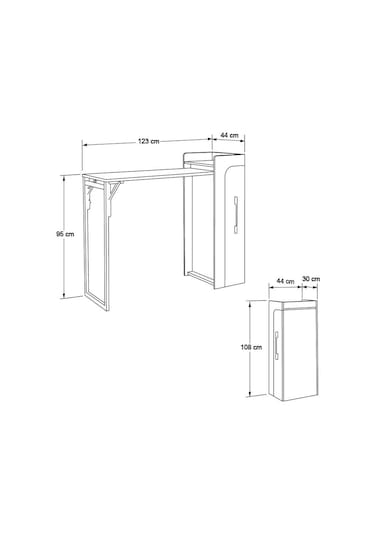 Slide Katlanır Çok Amaçlı Masa - Ceviz/siyah 122x44.5x108 Cm Ceviz Slide Katlanır Çok Amaçlı Masa - Ceviz/siyah 122x44.5x108 Cm Ceviz