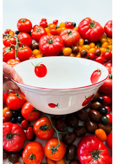 Rakle x Bengi Kurtcebe Pomodoro Stoneware Salata Kasesi 25 cm