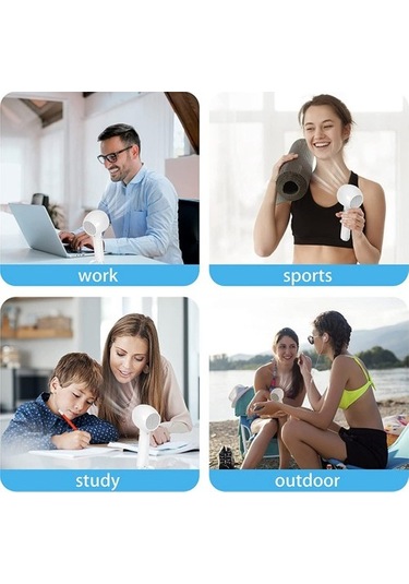 Taşınabilir El Fanı, Usb Şarj Edilebilir, Karabina Klipsli Masa Küçük Fanı, Ev Ofis Iç Mekan Dış Mekan Seyahati Için 6177 Renkli