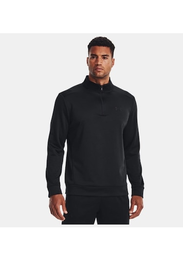 Under Armour Erkek Armour Fleece® ¼ Fermuarlı Sweatshirt 1373358-001 - Siyah