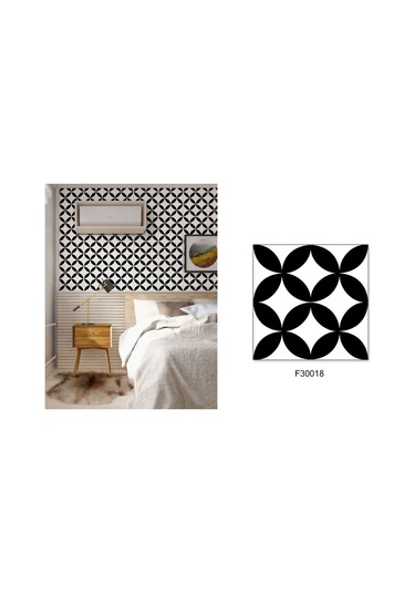 Qingmipy Su Yalıtımlı Kendinden Yapışkanlı Pvc Duvar Çıkartmaları - Mutfak Ve Banyo İçin 6 Parça Retro Desenli Dekoratif Duvar Kağıdı Seti Çok Renkli