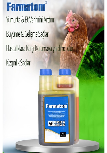 Munich Vet Farmatom Multi Vitamin Kanatlı Hayvan Vitamini 1 Litre - Kuşlar Için Vitamin