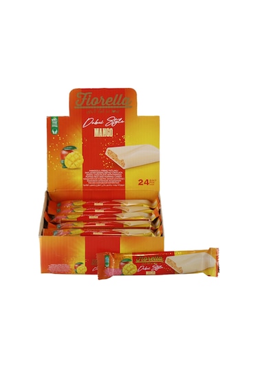 Fiorella Dubai Mangolu Pirinç Patlaklı Beyaz Çikolata 30 Gram 24 Adet 1 Kutu