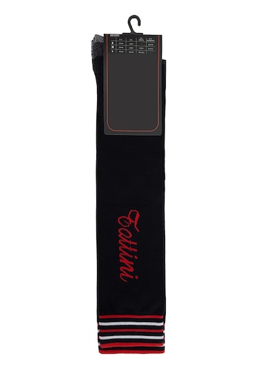 Tattini Unisex Tekstil Siyah Binici Çorap 990 Functıonal Socks Y26 Black/red