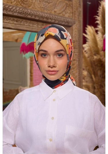 İpekhan Marrakech Koleksiyon Soft Eşarp 1209 - 08 Gri/sarı Gri-sarı-08