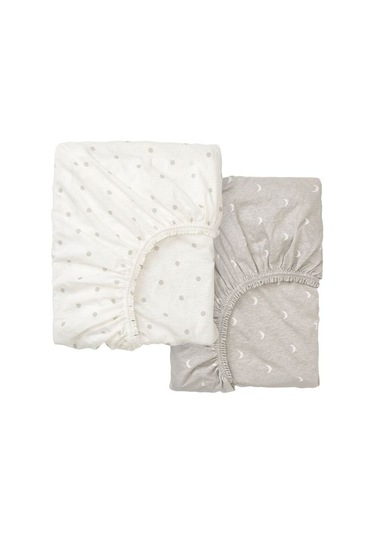 2'li Lastikli Çarşaf Seti Bebek Beyaz-Kahverengi 60x120 Cm