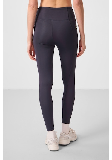Tommylife Antrasit Esnek Standart Fit Performans Kadın Tayt - 94667 Antrasit