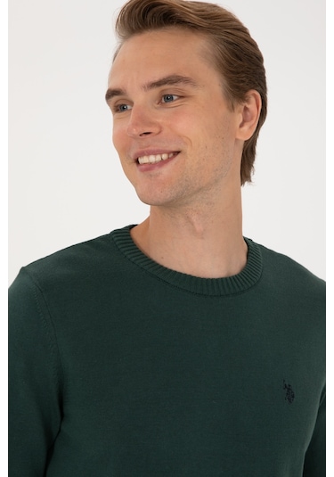 U.s. Polo Assn. Erkek Koyu Yeşil Kazak /triko 50313713-vr079 Koyu Yesıl