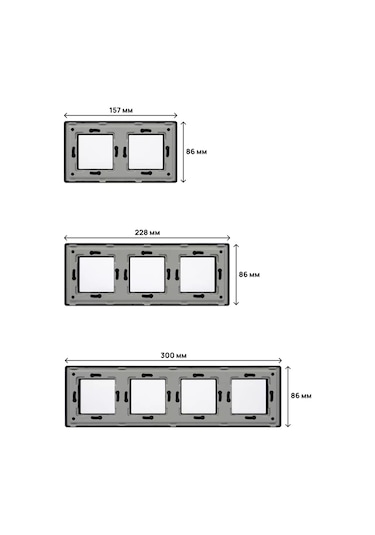 Dealuxx Cam Üçlu Gri Priz Çerçevesi 196471842