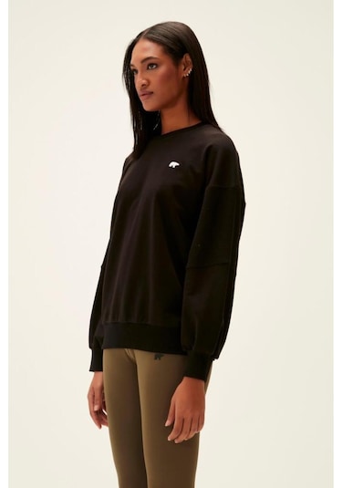 Bad Bear Basic Kadın Sweatshirt 23.04.12.001-c01 Siyah