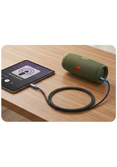 Aux Kablo 3.5mm Audio Kablosu Telefon, Tablet, Laptop Ve Araç İçin Ses Kablosu 100 Cm