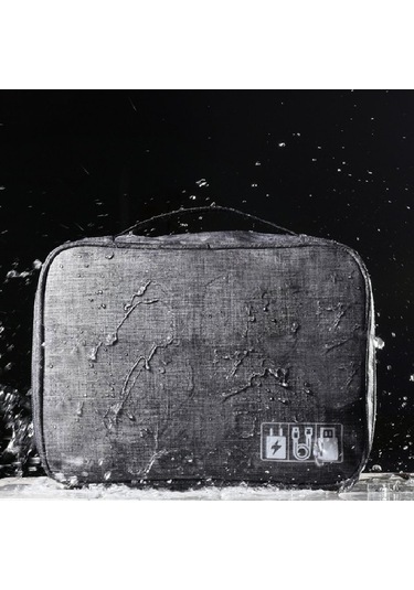 Maiyame Büyük Boy Lacivert Kabloları Ve Dijital Aletler İçin Çok Amaçlı Dayanıklı Katyonik Poliester Saklama Çantası Lacivert