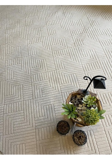 Rölyef Halı Yolluk Vizon Kaymaz Taban Makinada Yıkanabilir Salon, Mutfak & Koridor Vizon