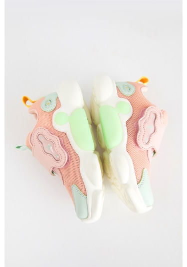 Vicco Gum Işıklı Kız Bebek Pudra Spor Ayakkabı Pudra