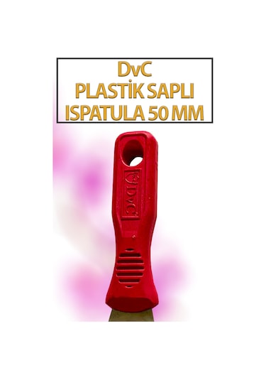Plastik Saplı Spatula No 50 Ekonomik, Paslanmaz Spatula Ağız Genişliği 50 Mm