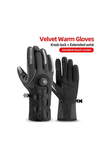 Rockbros S212bk Bir Çift Dokunmatik Ekran Yansıtıcı Bisiklet - Motosiklet Eldiveni
