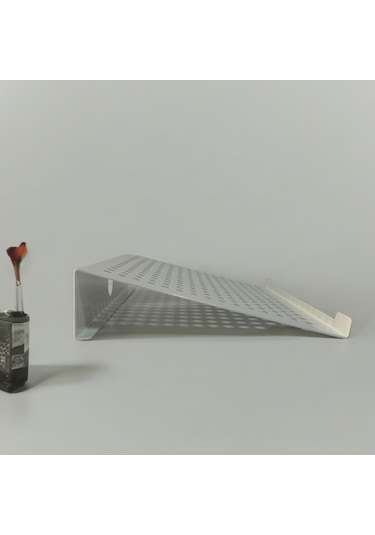 Çelik Laptop Standı Notebook Altlığı Parlak Beyaz
