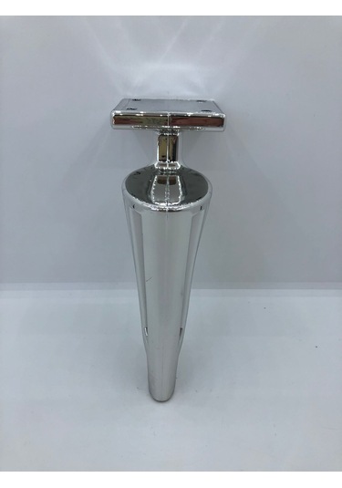 Plastik,16 Cm Metal Görünüm Krom Kaplamalı Mobilya Ayağı 4 Adet