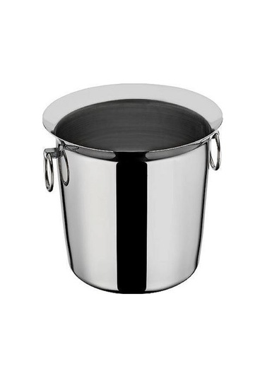 Paslanmaz Çelik Konik Şampanya Şarap Buz Kovası 20x17 CM Gri