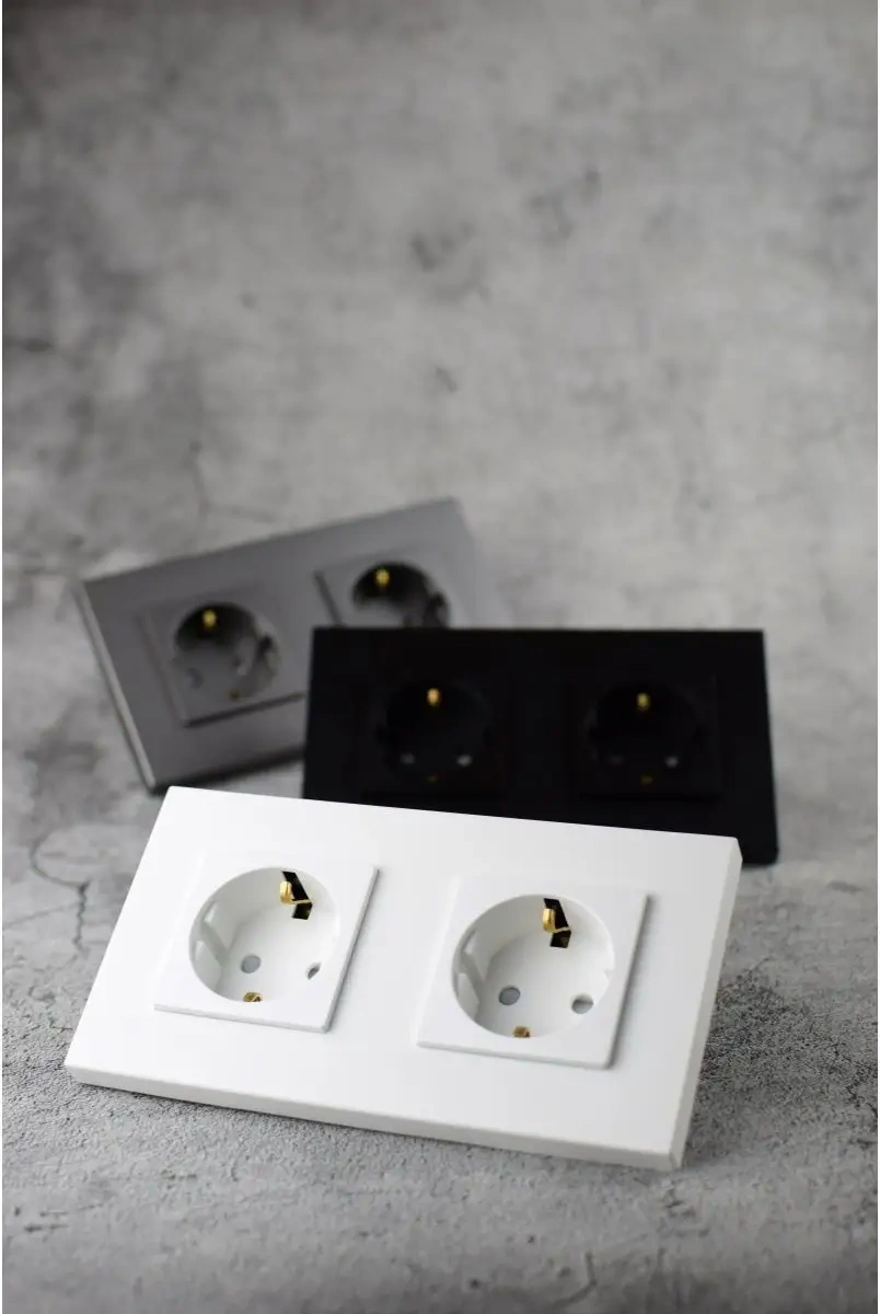 Vo'stabl Topraklamalı Çiftli Beyaz Priz 145892365 102