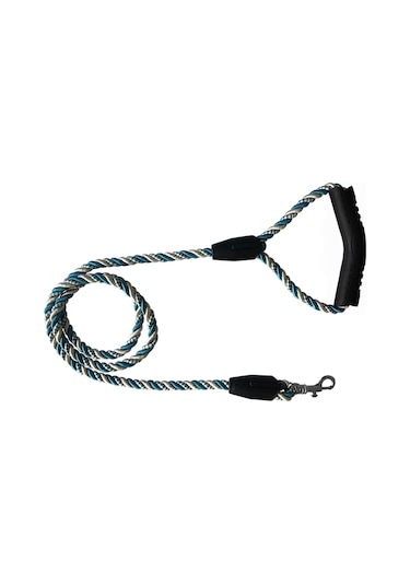Doggie Üçlü Sarmallı Köpek Gezdirme Halatı 1 x 120 CM Beyaz - Mavi
