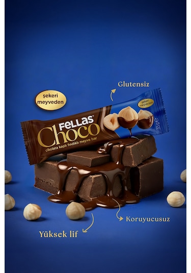 Choco - Çikolata Kaplı Meyve Bar 35 G - Karma Kutu 3 X 4