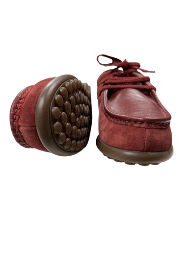 Erkek Hakiki Süet Deri Ayakkabı Bordo