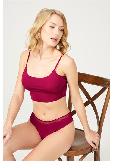 Basic Lazer Kesim File Lastikli Brezilya Külot 5'li Paket - 2 Renkli-9 Çok Renkli