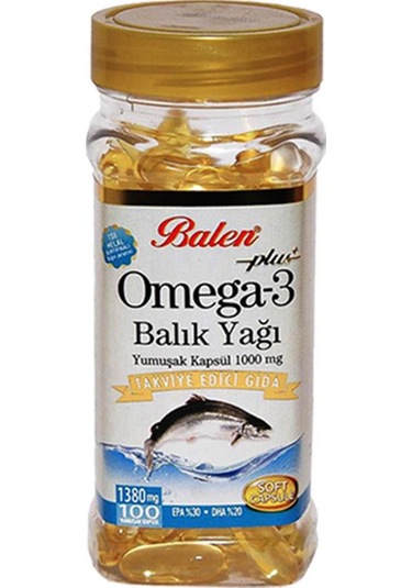 Balen Plus+ Omega3 Balık Yağı Yumuşak Kapsül 1380mg X 100 Kapsül X 5 Kutu