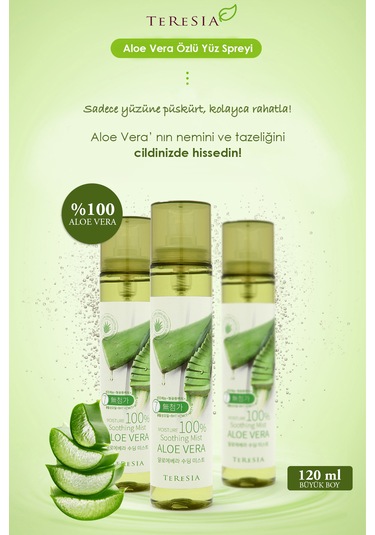 Aloe Vera Içeren Yatıştırıcı Yüz Spreyi Soothing Mist 120ml
