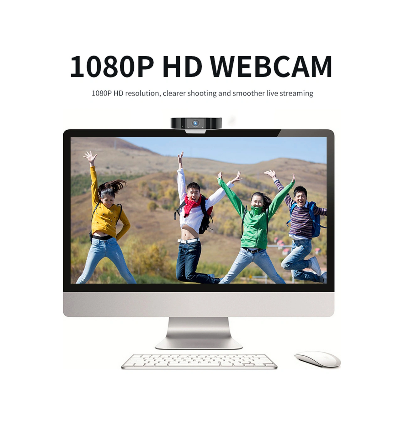 Youmex 1080p Hd Otomatik Odaklı Usb Web Kamerası - Oyun Canlı Yayını, Uzaktan Öğretim Ve Toplantılar İçin Mikrofonlu Siyah Abs Kamera