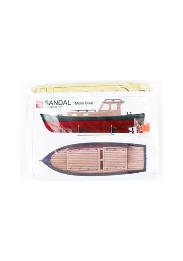 Türk Model 1/35 202 Kabinli Sandal, 18 Cm. Ahşap Model Kiti-55344