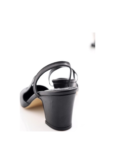 5in1Canpolat Siyah Slingback Topuklu Ayakkabı 401-siyah Siyah