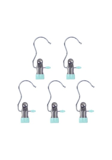 Açık Yeşil-5pcs-6/1pcs Kancalı Nemli Yerleşimler Rüzgar Geçirmez Klipler Paslanmaz Çel Kurutma Askısı Renkli Ev Gereçleri 47128381