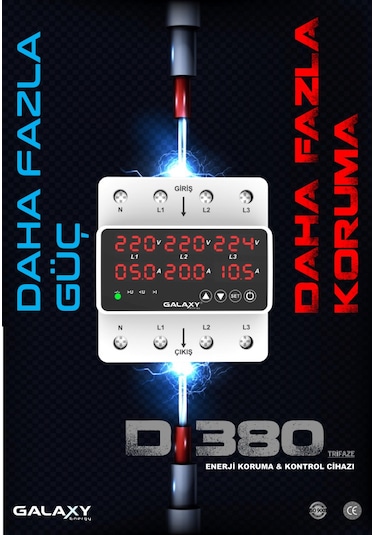 Galaxy D380 Trifaze Akım Kontrol Cihazı 63a