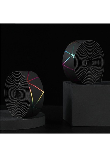 Teltree West Bıkıng Yol Bisikleti Kaymaz Bant - Renkli Çizgili, Pu Malzeme, Su Geçirmez, 1 Çift, Siyah Siyah