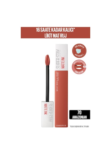 Maybelline New York Super Stay Matte Ink Likit Ruj 70 Amazonian
