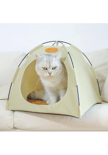 İç Mekan Kedileri İçin Kedi Çadırları, Katlanabilir Kapalı Köpek Yuvası - Nefes Alabilir, Yıkanabilir Evcil Hayvan Yavrusu Barınağı, İç Mekan Dış Mekan Yatak Çadırı Çift Taraflı Yastık İle.