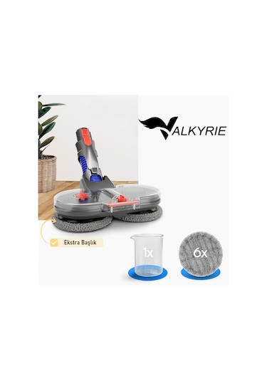 Valkyrie Uyumlu Paspas Başlığı Su Püskürtmeli Mop Başlık V7/v8/v10/v11/v15/gen5 6 Paspaslı